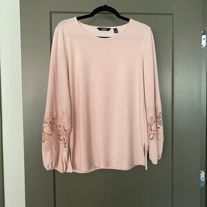 Dennis Basso Bell Sleeve with Lace Detail